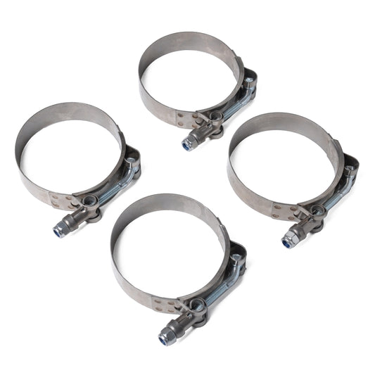 4 PCS Stainless Steel T-Bolt Hose Clamps Pipe Clip Fuel Line Clip, Size: 57-65mm - Booster Cable & Clip by buy2fix | Online Shopping UK | buy2fix