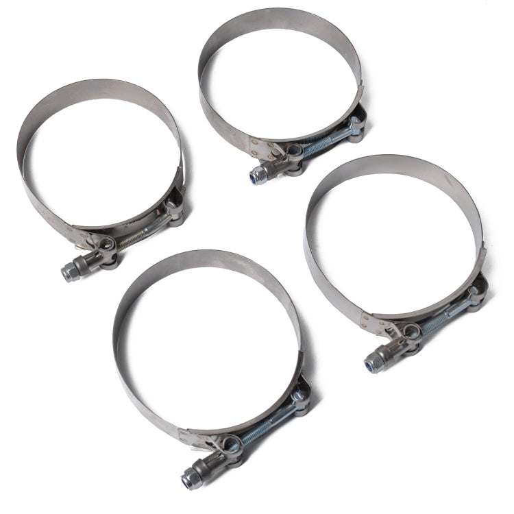 4 PCS Stainless Steel T-Bolt Hose Clamps Pipe Clip Fuel Line Clip, Size: 67-75mm by buy2fix