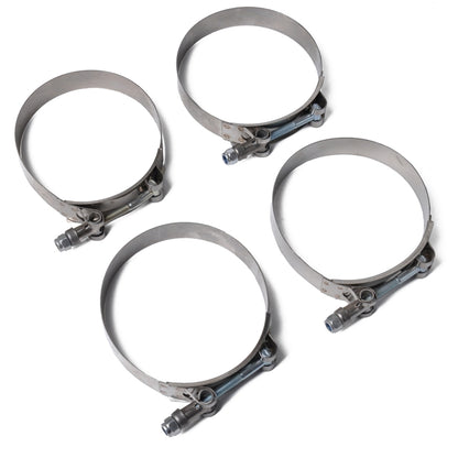 4 PCS Stainless Steel T-Bolt Hose Clamps Pipe Clip Fuel Line Clip, Size: 67-75mm by buy2fix