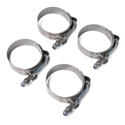 4 PCS Stainless Steel T-Bolt Hose Clamps Pipe Clip Fuel Line Clip, Size: 79-87mm - Booster Cable & Clip by buy2fix | Online Shopping UK | buy2fix