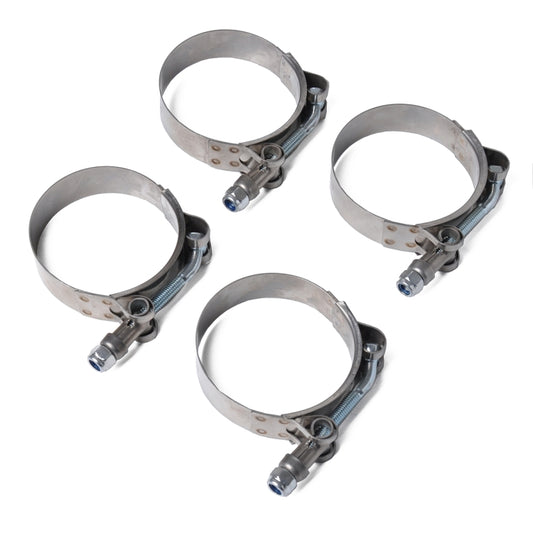 4 PCS Stainless Steel T-Bolt Hose Clamps Pipe Clip Fuel Line Clip, Size: 108-116mm - Booster Cable & Clip by buy2fix | Online Shopping UK | buy2fix