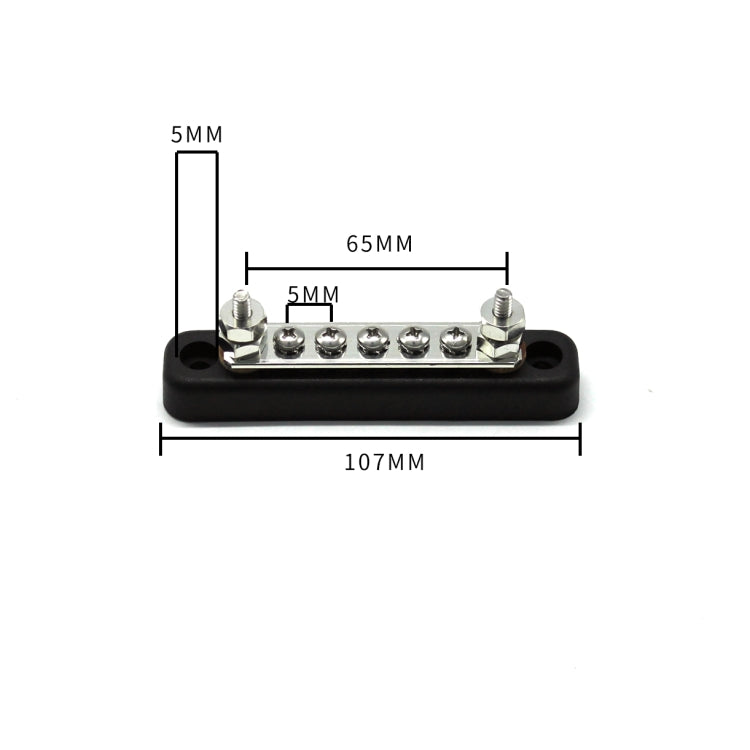 5 Way Power Distribution Bus Bar 5-bit Single Distribution Box for Car / RV / Boat - Booster Cable & Clip by buy2fix | Online Shopping UK | buy2fix