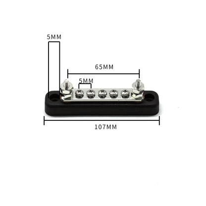 5 Way Power Distribution Bus Bar 5-bit Single Distribution Box for Car / RV / Boat - Booster Cable & Clip by buy2fix | Online Shopping UK | buy2fix