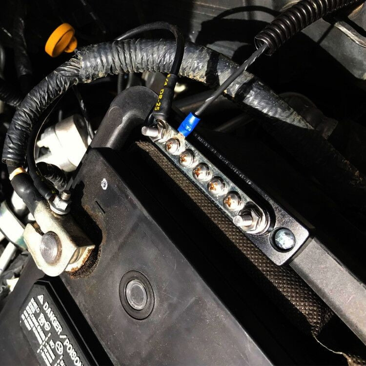 5 Way Power Distribution Bus Bar 5-bit Single Distribution Box for Car / RV / Boat - Booster Cable & Clip by buy2fix | Online Shopping UK | buy2fix