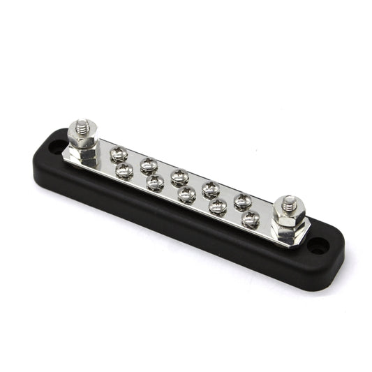 10 Way Power Distribution Bus Bar 10-bit Single Distribution Box for Car / RV / Boat - Booster Cable & Clip by buy2fix | Online Shopping UK | buy2fix