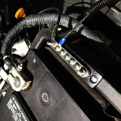 10 Way Power Distribution Bus Bar 10-bit Single Distribution Box for Car / RV / Boat - Booster Cable & Clip by buy2fix | Online Shopping UK | buy2fix
