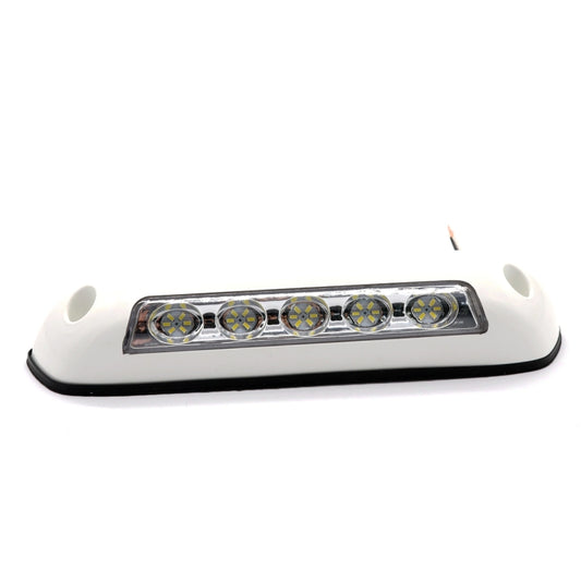 DC 12V 2.6W 6000K IP67 Marine RV Waterproof LED Stair Deck Dome Light Ceiling  Lamp, White Shell and Rubber Base - Marine Accessories & Parts by buy2fix | Online Shopping UK | buy2fix