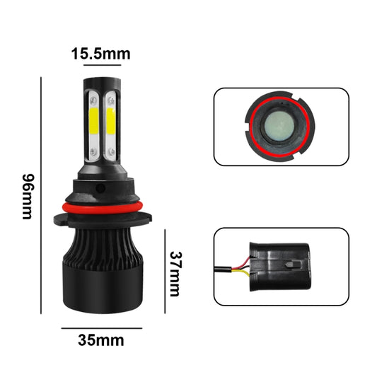2 PCS S2 9007 / HB5 DC9-36V / 25W / 6000K / 2500LM IP68 Car LED Headlight Lamps (Cool White) - LED Headlamps by buy2fix | Online Shopping UK | buy2fix
