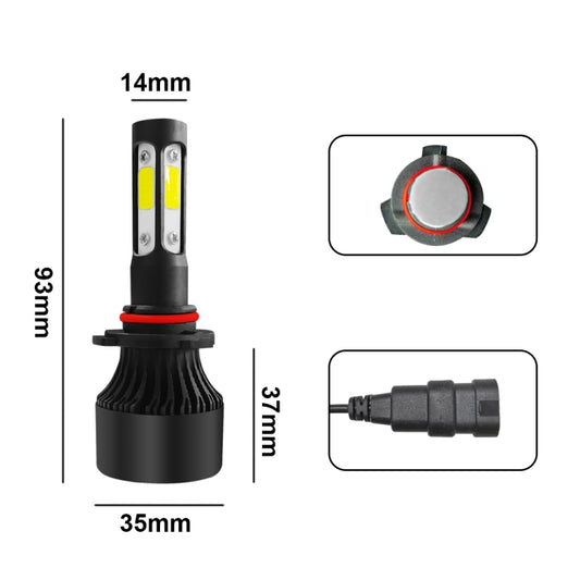 2 PCS S2 9006 / HB4 DC9-36V / 25W / 6000K / 2500LM IP68 Car LED Headlight Lamps (Cool White) - LED Headlamps by buy2fix | Online Shopping UK | buy2fix