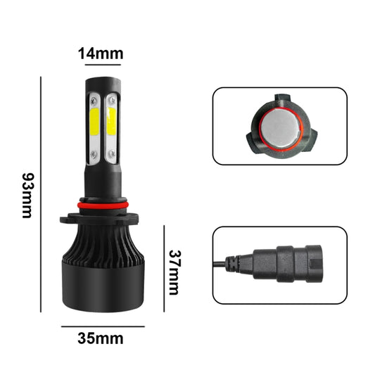 2 PCS S2 9005 / HB3 / H10 DC9-36V / 25W / 6000K / 2500LM IP68 Car LED Headlight Lamps (Cool White) - LED Headlamps by buy2fix | Online Shopping UK | buy2fix