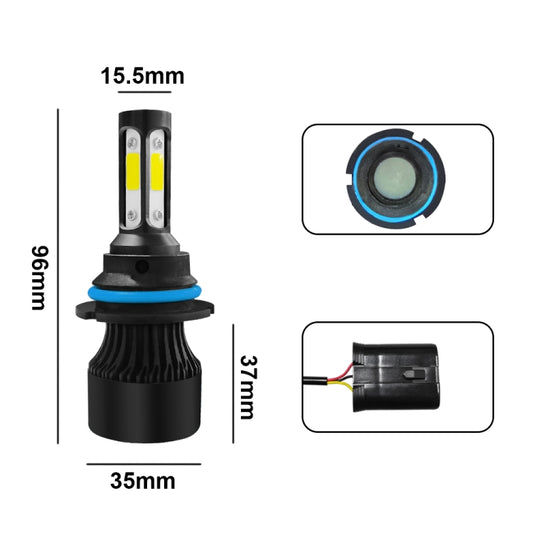 2 PCS S2 9004 / HB1 DC9-36V / 25W / 6000K / 2500LM IP68 Car LED Headlight Lamps (Cool White) - LED Headlamps by buy2fix | Online Shopping UK | buy2fix