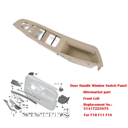 Door Left Front Handle Window Switch Panel 51417225875 for BMW 5 Series(Beige) - Door Handles by buy2fix | Online Shopping UK | buy2fix