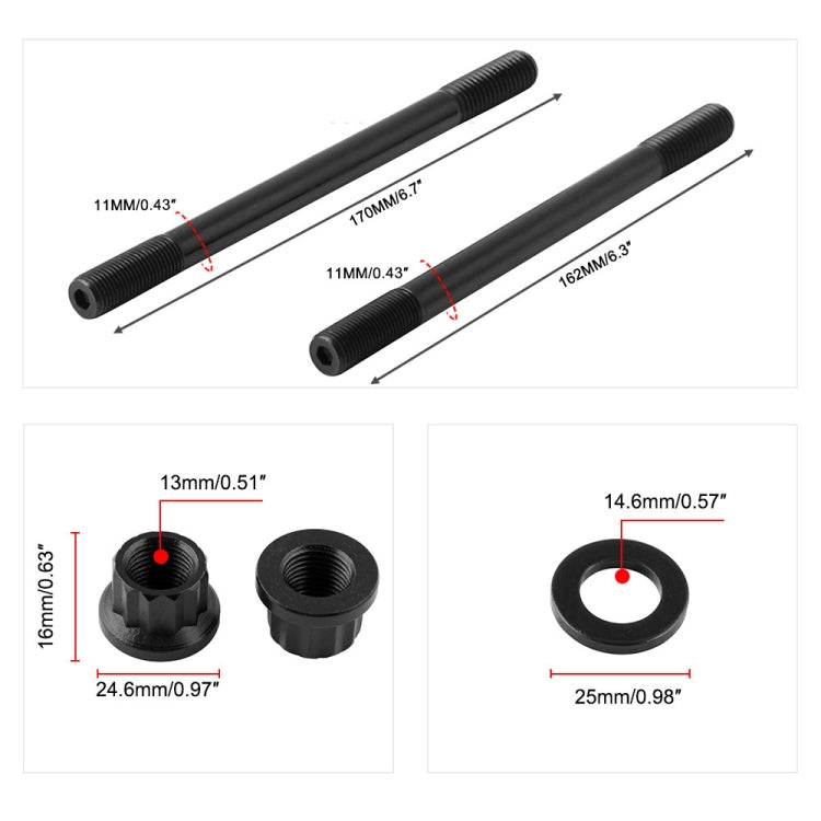 Car Cylinder Head Stud Kit for Dodge Cummins 24v Diesel 5.9L & 6.7L (1998-2018) (Black) - Air Intake System by buy2fix | Online Shopping UK | buy2fix