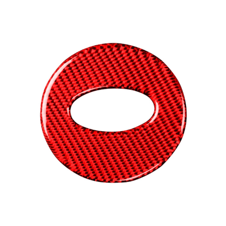 Car Carbon Fiber Steering Wheel Decorative Sticker for Subaru Forester 2016-2018, Left and Right Drive Universal (Red) by buy2fix