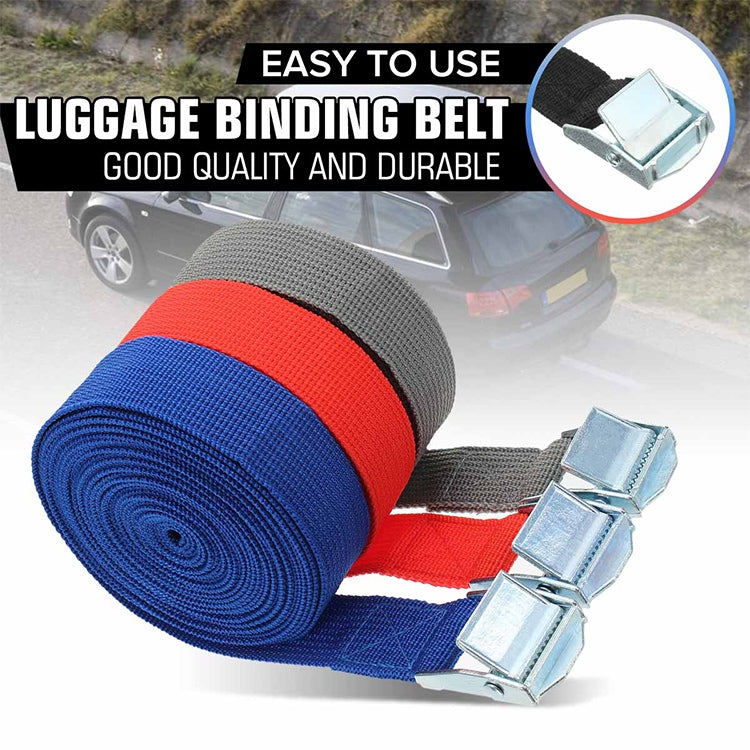 Car Tension Rope Luggage Strap Belt Auto Car Boat Fixed Strap with Alloy Buckle,Random Color Delivery, Size: 25mm x 1.5m by buy2fix