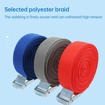 Car Tension Rope Luggage Strap Belt Auto Car Boat Fixed Strap with Alloy Buckle,Random Color Delivery, Size: 25mm x 1m by buy2fix