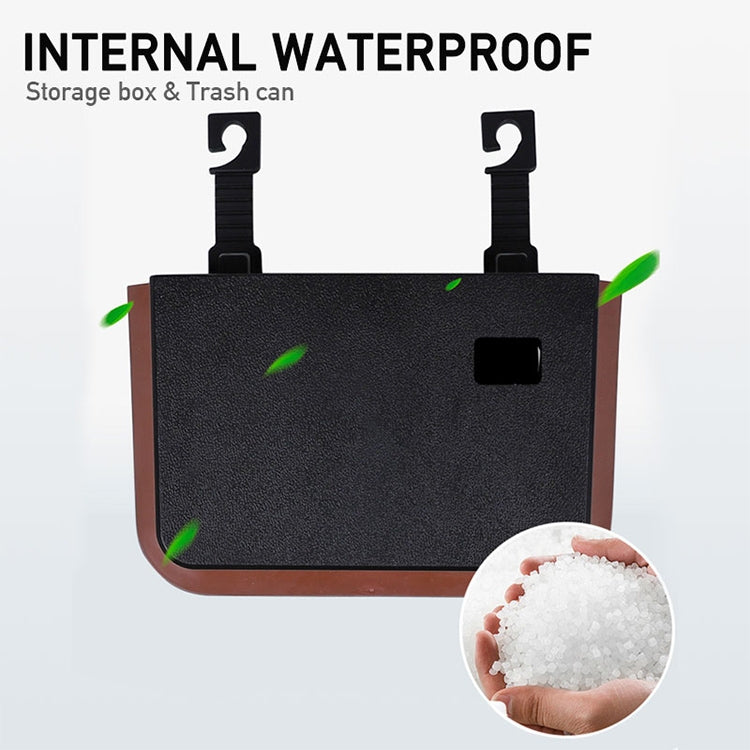 929 Car Foldable Hanging Trash Can Storage Bin with Small Table (Black) by buy2fix