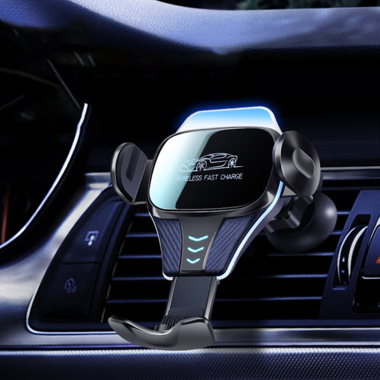 Car Air Outlet Induction Gravity Phone Wireless Charging Holder(Black) - Wireless Charger Holders by buy2fix | Online Shopping UK | buy2fix
