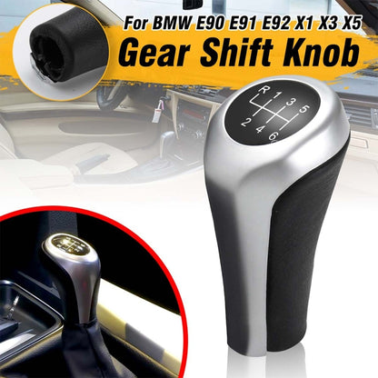 Car 5-speed Matte Silver Gear Shift Lever Knob for BMW by buy2fix