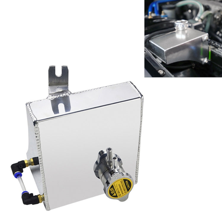 Car Modified Triangle Aluminum Alloy Cooling Water Tank Bottle Can for Nissan (Silver) by buy2fix