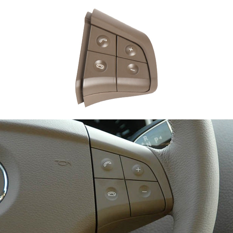Car Right Side 4-button Steering Wheel Switch Buttons Panel 1648200110 for Mercedes-Benz W164, Left Driving (Coffee) - Car Switches by buy2fix | Online Shopping UK | buy2fix