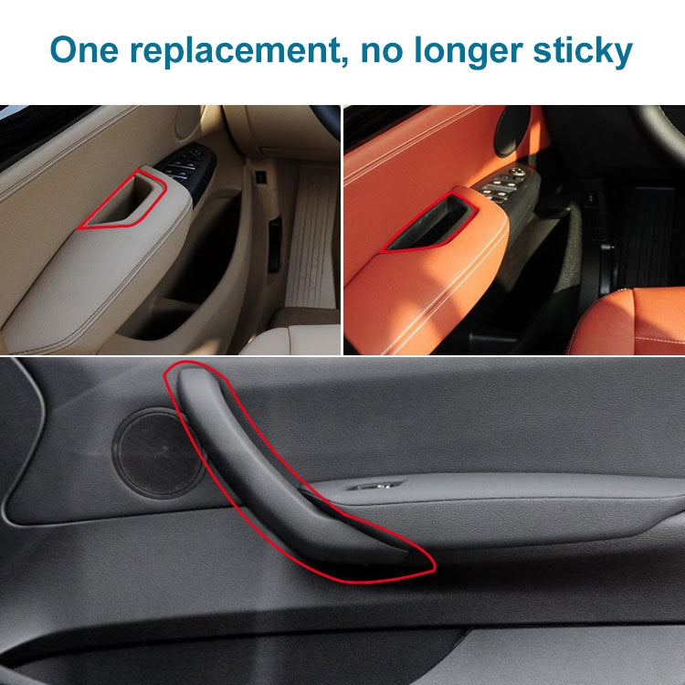 Car Rear Left Inside Doors Handle Pull Trim Cover 5141 7394 519-1 for BMW X3 X4, Left Driving (Black) - In Car by buy2fix | Online Shopping UK | buy2fix