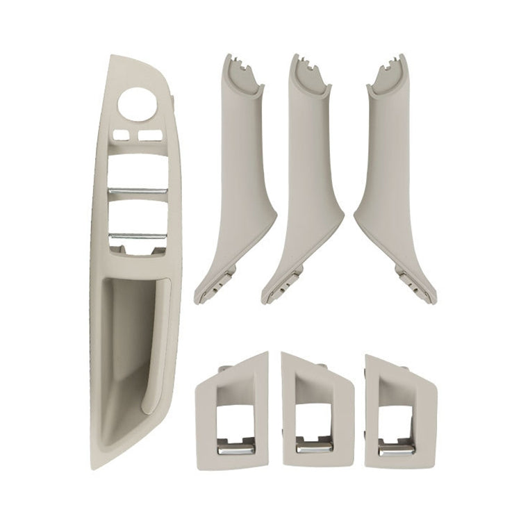 Car Imported Version Inside Doors Handle Pull Trim Cover 5141 7225 873 for BMW F10 F18, Left Driving (Beige White) - Door Handles by buy2fix | Online Shopping UK | buy2fix