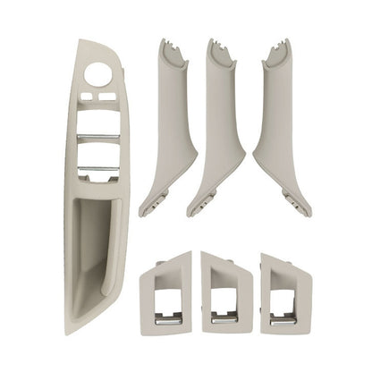 Car Imported Version Inside Doors Handle Pull Trim Cover 5141 7225 873 for BMW F10 F18, Left Driving (Beige White) - Door Handles by buy2fix | Online Shopping UK | buy2fix