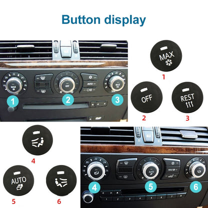 Car Air Conditioner Panel Switch Button LEFT Key 6131 9250 196-1 for BMW E60 2003-2010, Left Driving - Car Switches by buy2fix | Online Shopping UK | buy2fix