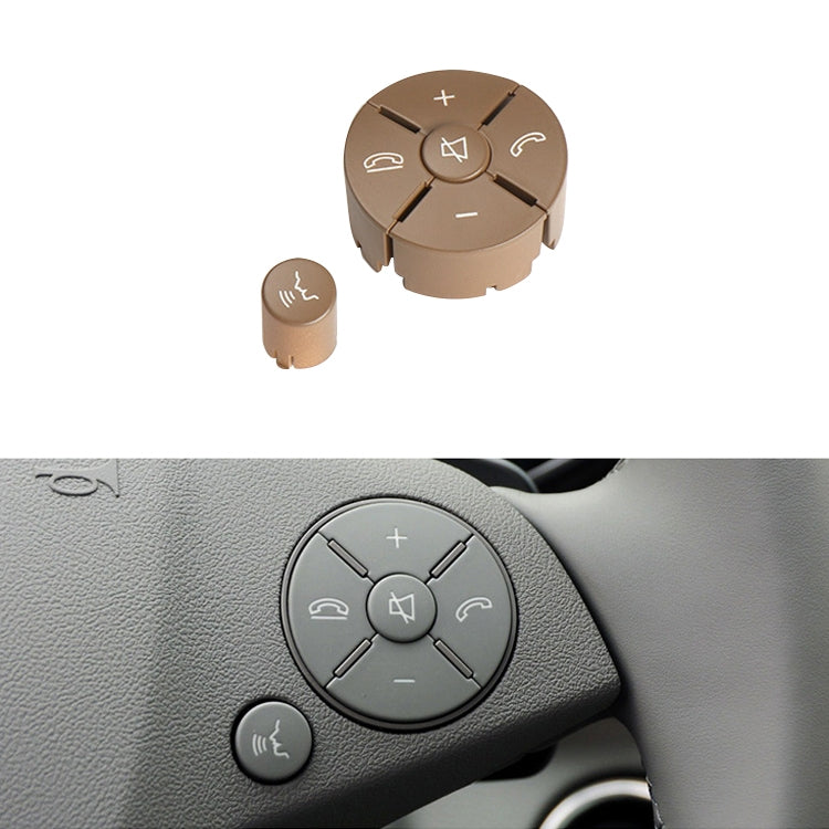Car Right Side Steering Wheel Switch Buttons Panel for Mercedes-Benz W204 2007-2014, Left Driving(Beige) - Car Switches by buy2fix | Online Shopping UK | buy2fix