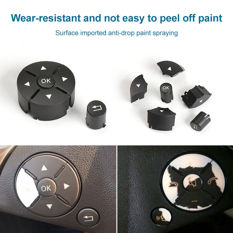 Car Right Side Steering Wheel Switch Buttons Panel for Mercedes-Benz W204 2007-2014, Left Driving(Grey) by buy2fix
