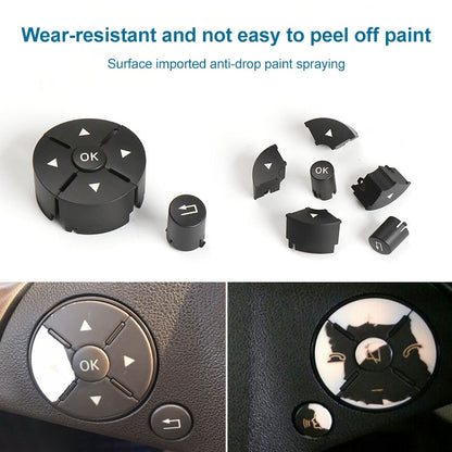 Car Right Side Steering Wheel Switch Buttons Panel for Mercedes-Benz W204 2007-2014, Left Driving(Grey) by buy2fix