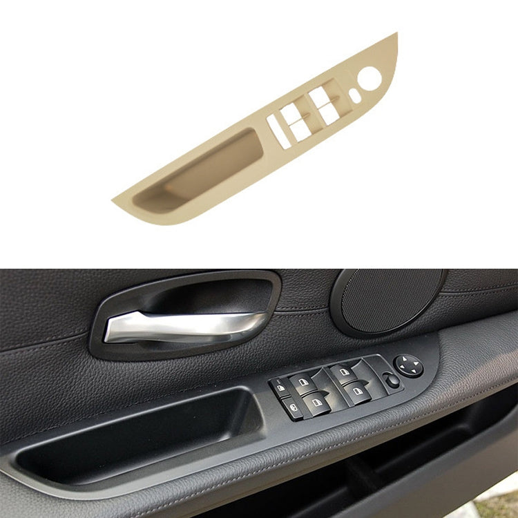 Car Left Front Door Window Lift Switch Trim Panel 51416983705 for BMW E60 2008-2010, Left Driving Standard Version (Beige) - Car Interior Mouldings by buy2fix | Online Shopping UK | buy2fix