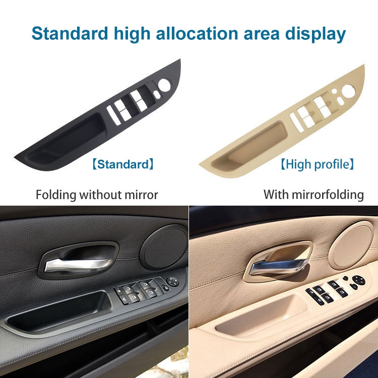 Car Left Front Door Window Lift Switch Trim Panel 51416983705 for BMW E60 2008-2010, Left Driving Standard Version (Black) - Car Interior Mouldings by buy2fix | Online Shopping UK | buy2fix