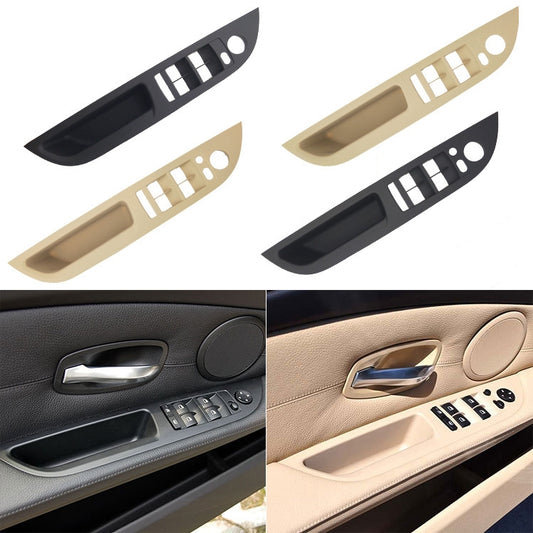 Car Left Front Door Window Lift Switch Trim Panel 51416983705 for BMW E60 2008-2010, Left Driving High Configuration Version (Beige) - Car Interior Mouldings by buy2fix | Online Shopping UK | buy2fix