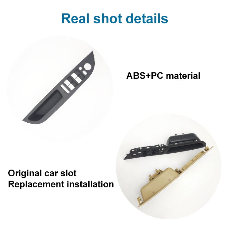 Car Left Front Door Window Lift Switch Trim Panel 51416983705 for BMW E60 2008-2010, Left Driving High Configuration Version (Beige) by buy2fix