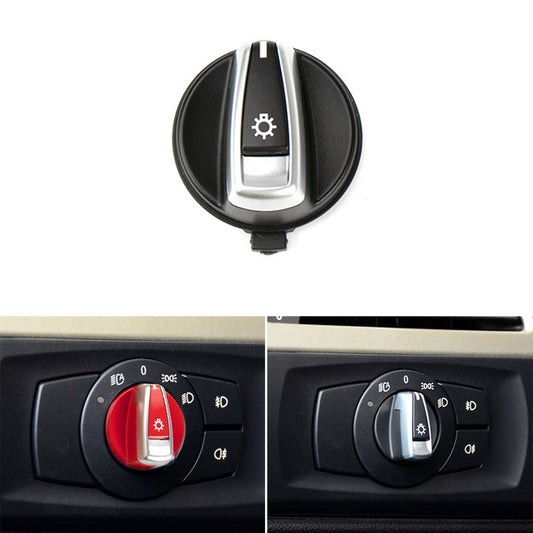 Car Headlight Switch Button Knob Cover Trim 6131 6932 796 for BMW X1 2009-2015, Left Driving (Black) - Car Switches by buy2fix | Online Shopping UK | buy2fix