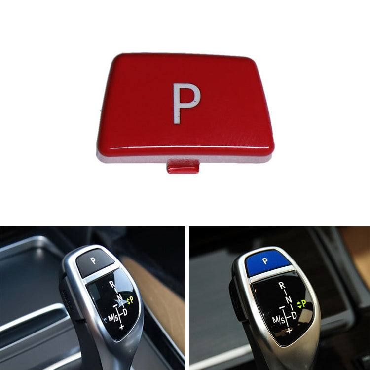 Car Gear Lever Auto Parking Button Letter P Cap for BMW 5 Series 2002-2010, Left Driving(Red) - Car Switches by buy2fix | Online Shopping UK | buy2fix
