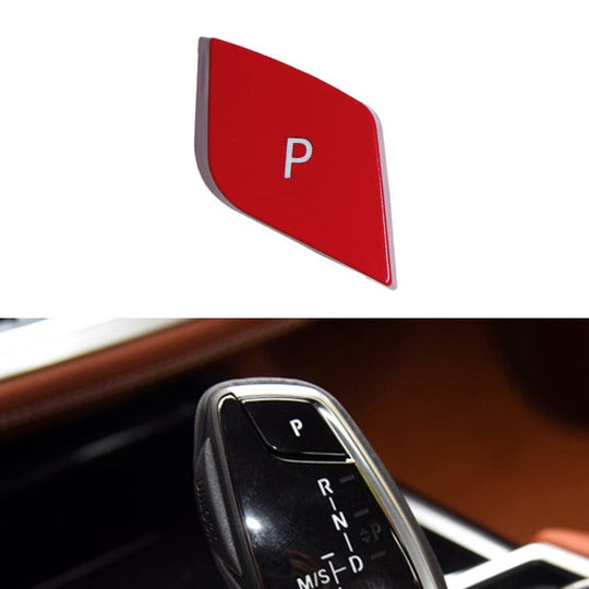 Auto-Schalthebel, Auto-Parkknopf, Buchstabe P, Kappe für BMW G-Chassis-Serie, Linksverkehr (rot)