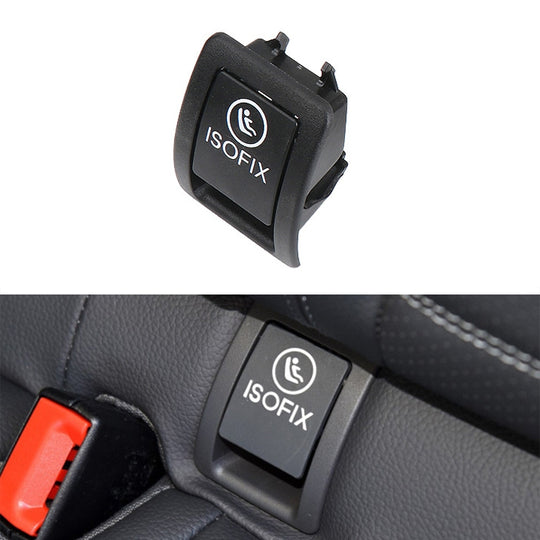 Car Rear Child ISOFIX Switch Seat Safety Cover 2059200513 for Mercedes-Benz W205 2015-2021, Left and Right Driving (Black)
