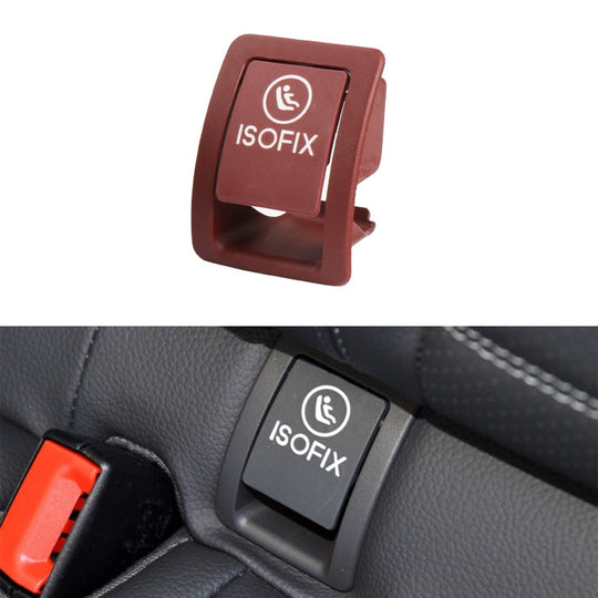Car Rear Child ISOFIX Switch Seat Safety Cover 2059200513 for Mercedes-Benz W205 2015-2021, Left and Right Driving (Red)