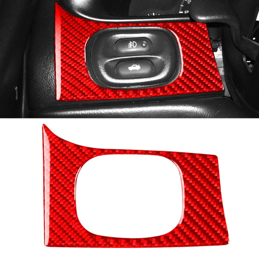 Carbon Fiber Car Headlight Switch Panel Sticker for Chevrolet Corvette C5 1998-2004, Left Drive(Red) - Car Interior Mouldings by buy2fix | Online Shopping UK | buy2fix