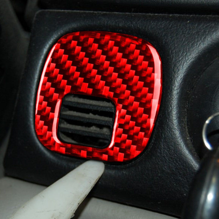 Carbon Fiber Car Key Panel Button Sticker for Chevrolet Corvette C5 1998-2004, Left Drive(Red) - Car Interior Mouldings by buy2fix | Online Shopping UK | buy2fix