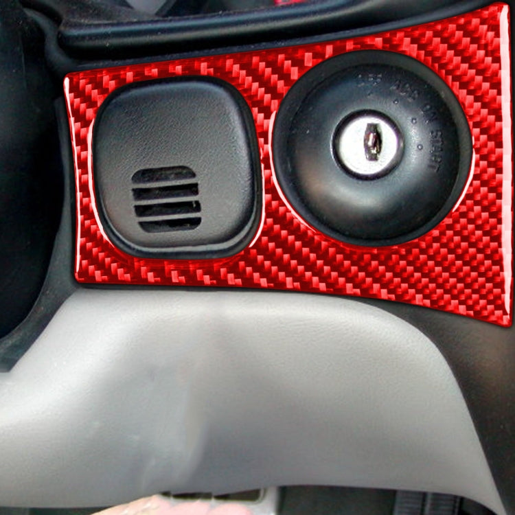 Carbon Fiber Car Key Panel Sticker for Chevrolet Corvette C5 1998-2004, Left Drive(Red) - Car Interior Mouldings by buy2fix | Online Shopping UK | buy2fix