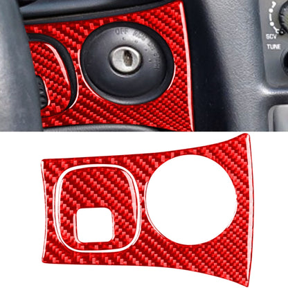 2 in 1 Carbon Fiber Car Key Panel Sticker for Chevrolet Corvette C5 1998-2004, Left Drive(Red) - Car Interior Mouldings by buy2fix | Online Shopping UK | buy2fix