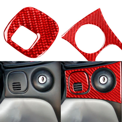 2 in 1 Carbon Fiber Car Key Panel Sticker for Chevrolet Corvette C5 1998-2004, Left Drive(Red) - Car Interior Mouldings by buy2fix | Online Shopping UK | buy2fix