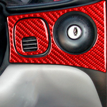 2 in 1 Carbon Fiber Car Key Panel Sticker for Chevrolet Corvette C5 1998-2004, Left Drive(Red) - Car Interior Mouldings by buy2fix | Online Shopping UK | buy2fix