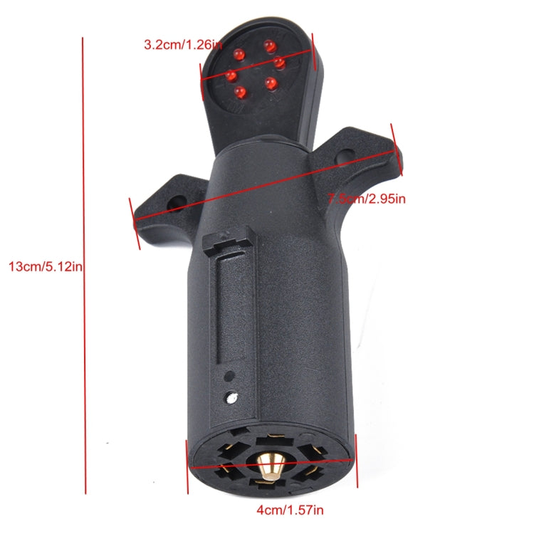 12V 7-Way Blade Trailer Light Wiring Circuit Tester Round Adapter 7 Pin US Plug Signal Tester - Electronic Test by buy2fix | Online Shopping UK | buy2fix