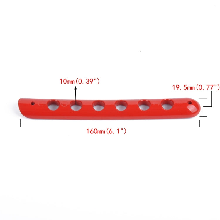 5 PCS Auto Handle Cover Door Aluminum Grab Handle Cover for Jeep Wrangler JK 4-Door 2007 -2017(Red) - Door Handles by buy2fix | Online Shopping UK | buy2fix