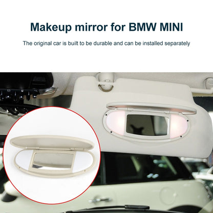 Car Sunshade Makeup Mirror Sun Visor for BMW mini R50R56, Left Driving (Beige) - Sunglasses & Glasses Clips by buy2fix | Online Shopping UK | buy2fix